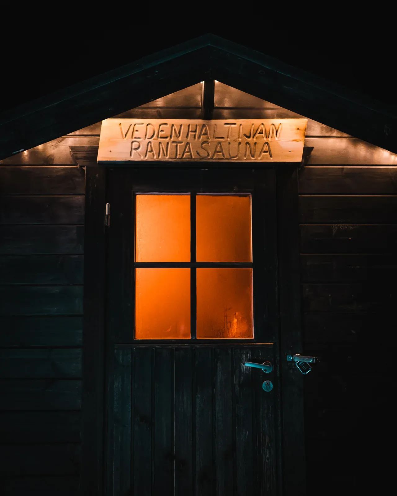 Traditional wooden Finnish sauna at Apukka Resort, Lapland