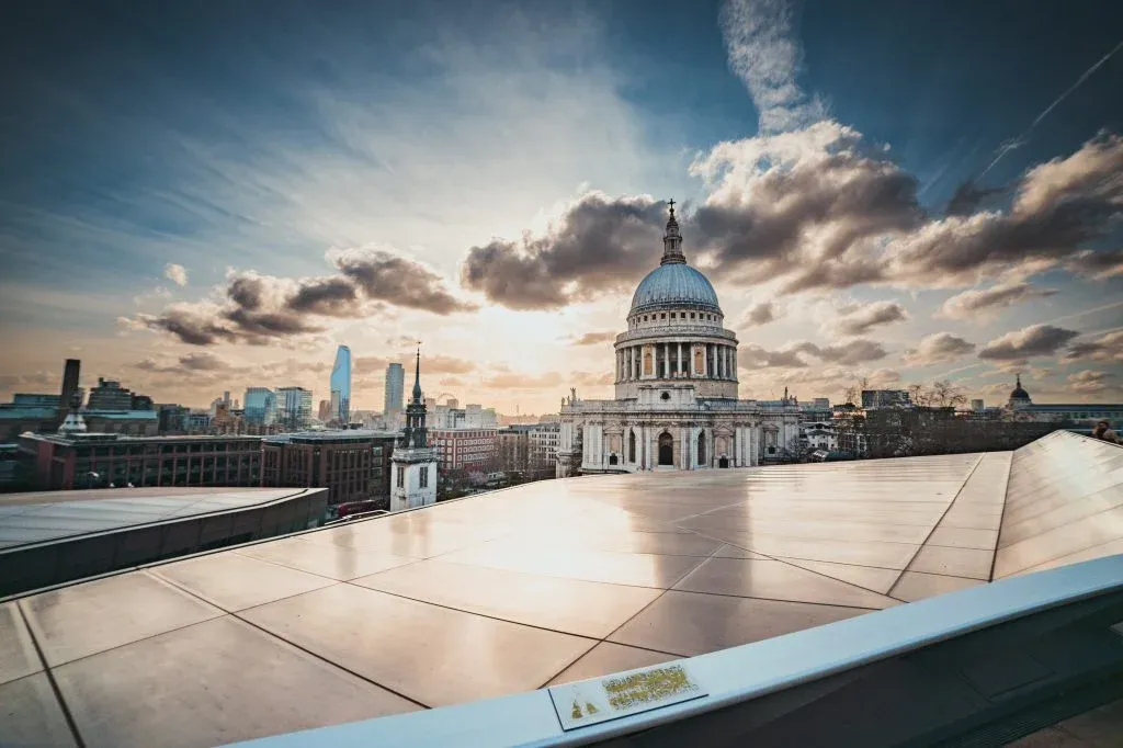 View of St Pauls from Maddison Court rooftop, London