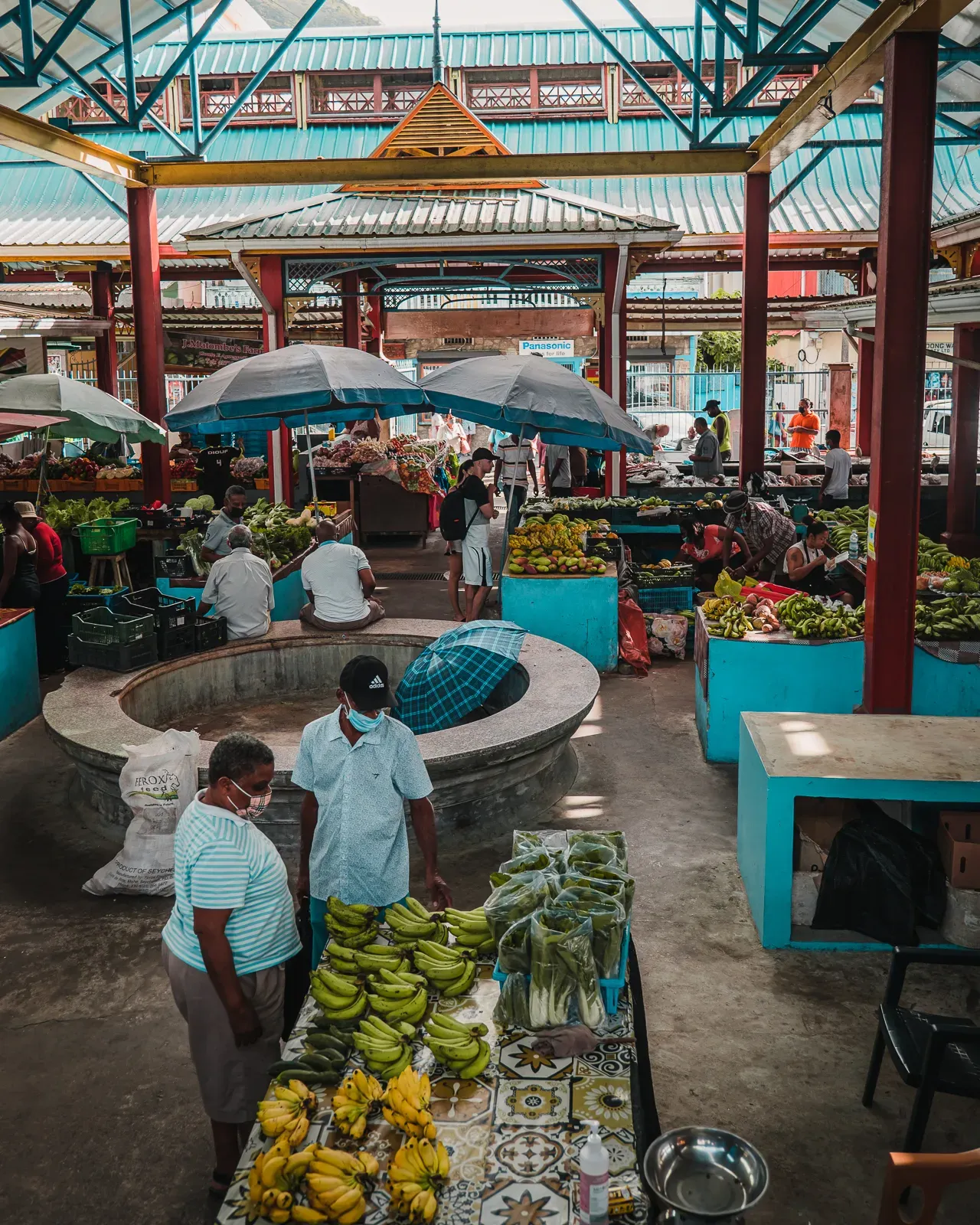 fruit and vegetable market in Victoria, Mahe, Seychelles