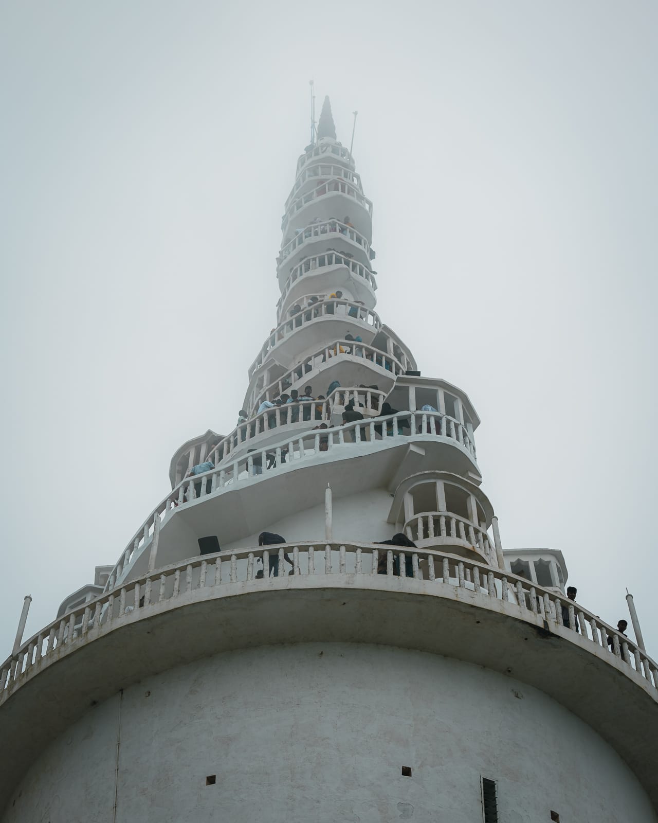 Ambuluwawa rising into the clouds