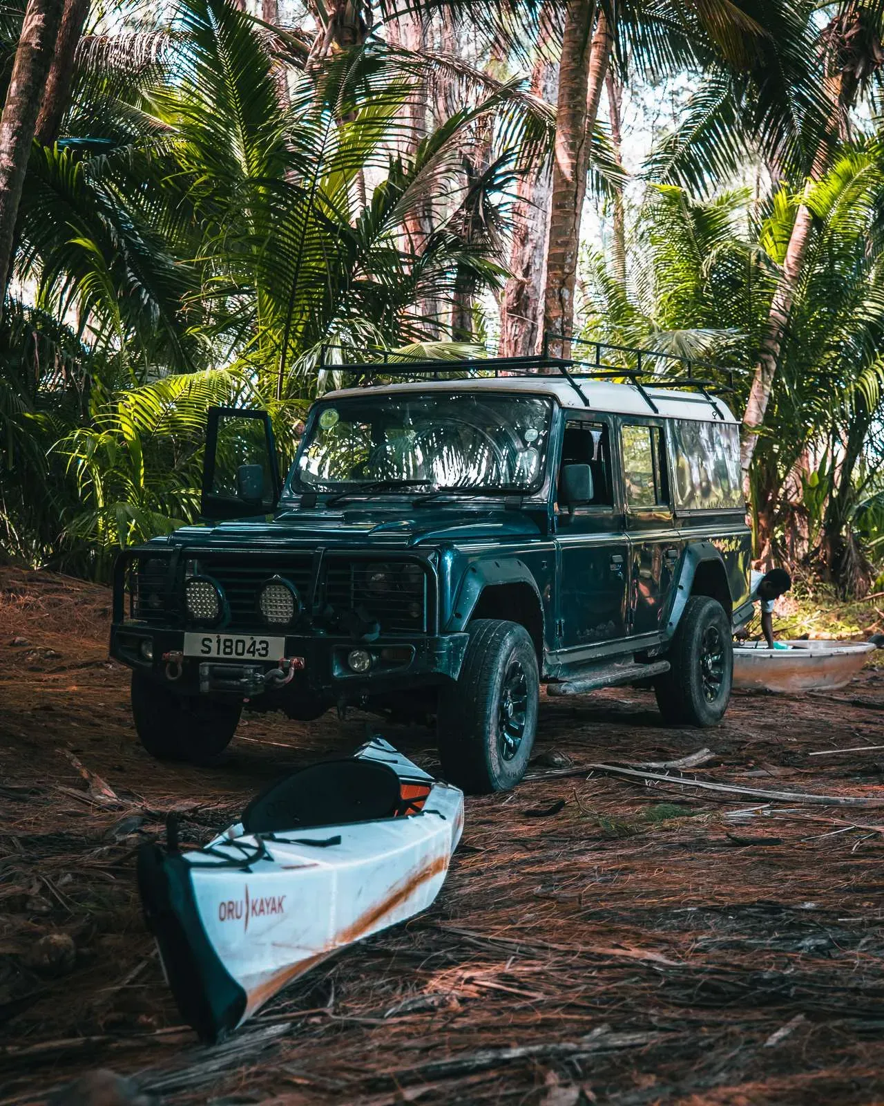 4x4 off road vehicle in forest